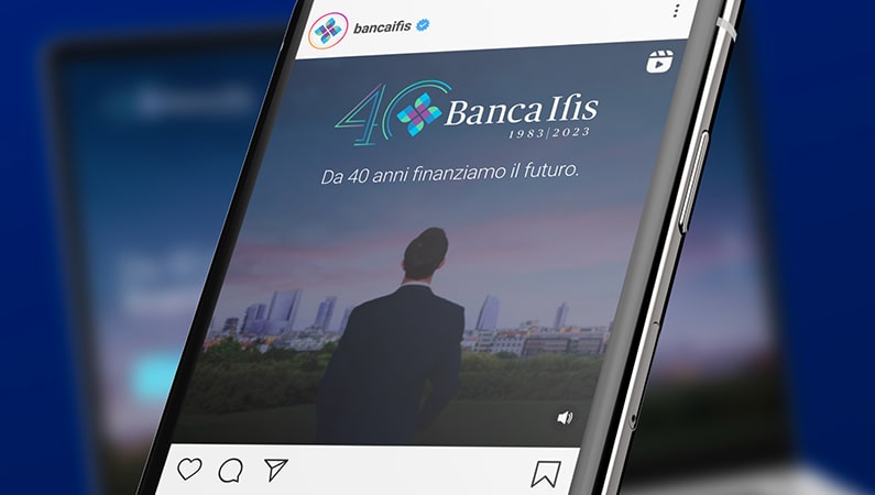 Luther DSGN Banca Ifis's 40th anniversary logo restyling